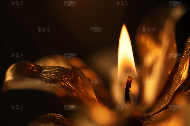 熊熊火焰燃烧特写素材
