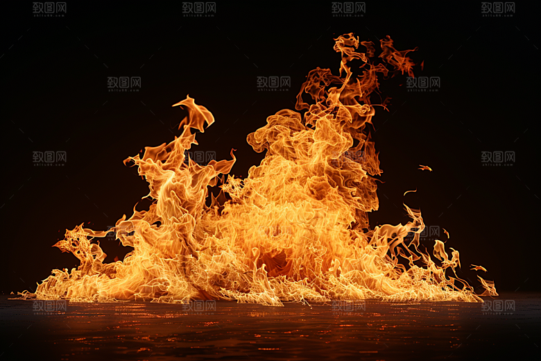 熊熊火焰火光燃烧素材