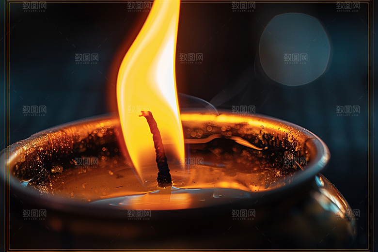 熊熊火焰特写燃烧素材