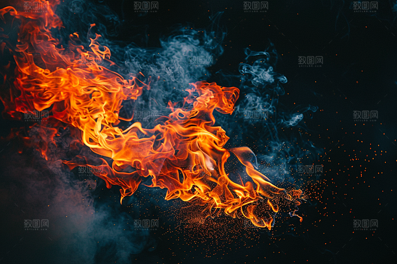 熊熊火焰烈火燃烧素材