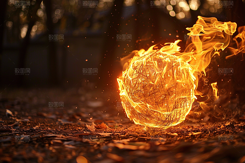 熊熊火焰火光特写素材