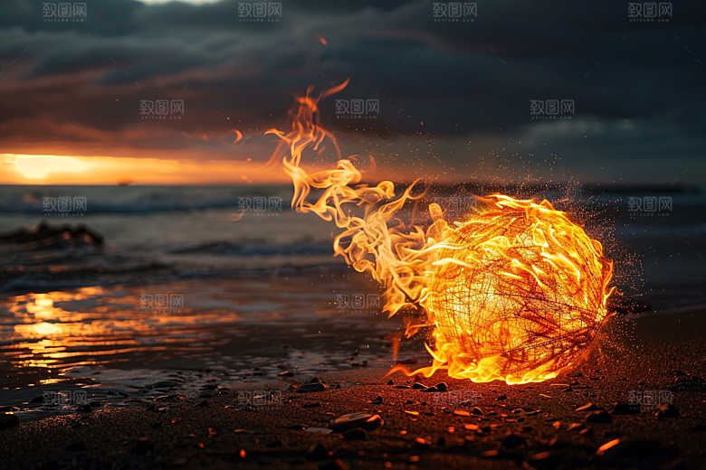 熊熊火焰特写火光素材