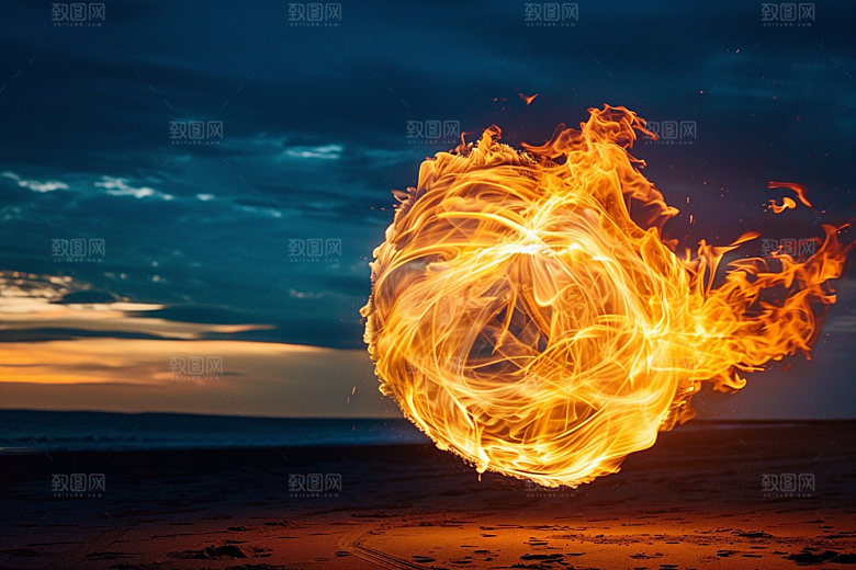 熊熊火焰烈火特写素材
