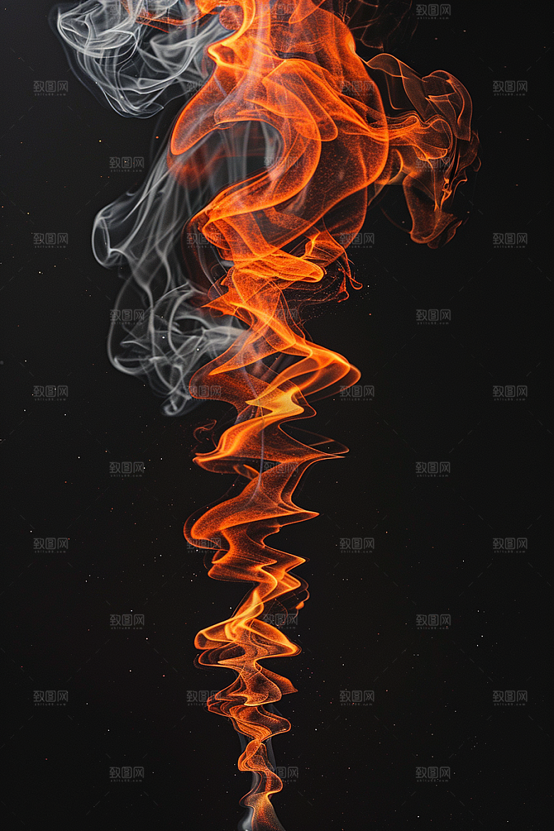 熊熊火焰燃烧特写素材