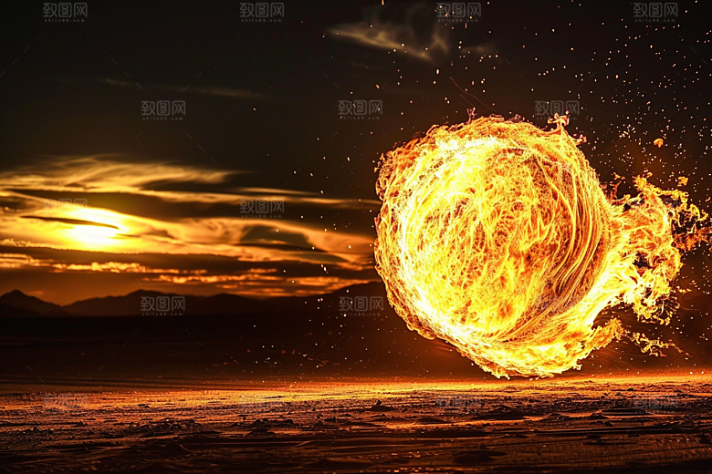 熊熊火焰火光特写素材