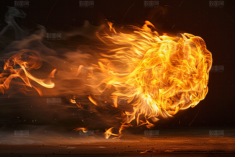 熊熊火焰特写燃烧素材