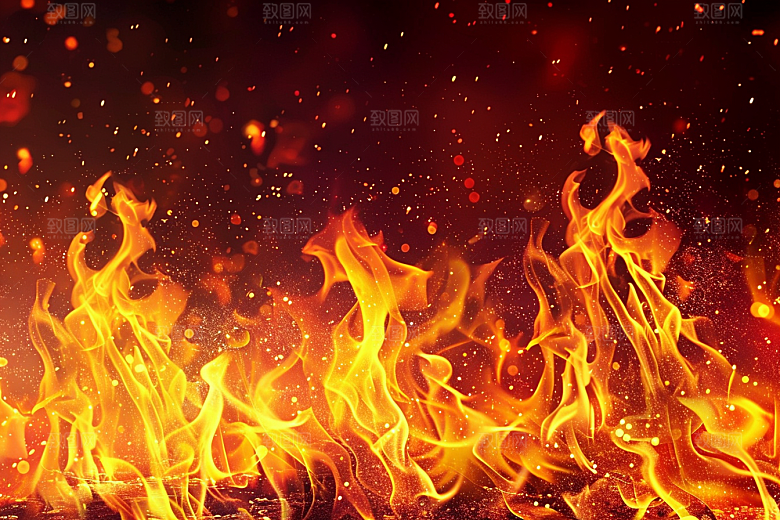 熊熊火焰火光烈火素材