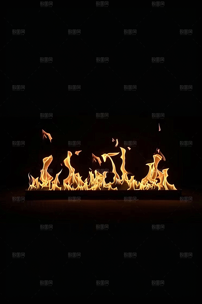 熊熊火焰火苗燃烧素材