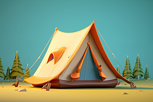 露营帐篷野炊春季模型