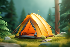 露营帐篷踏青3D模型