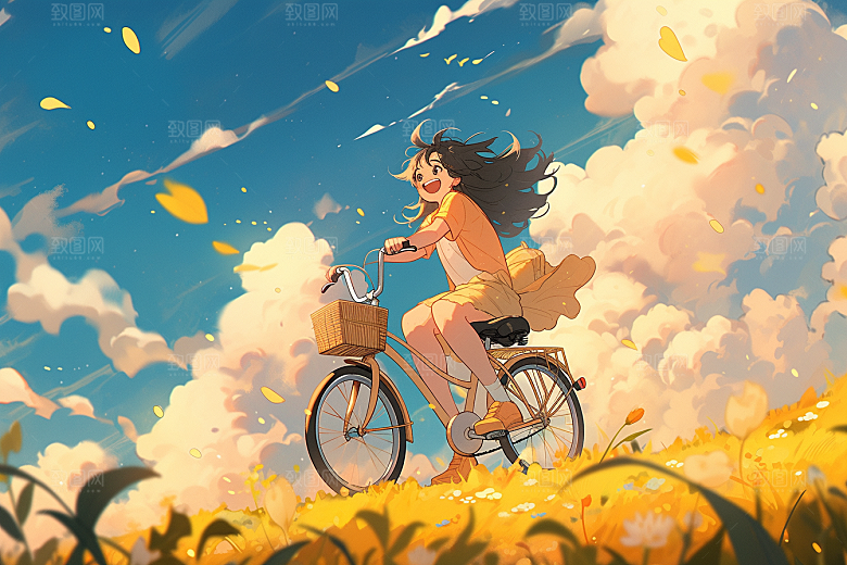 旅途中的风景自然旅行插画