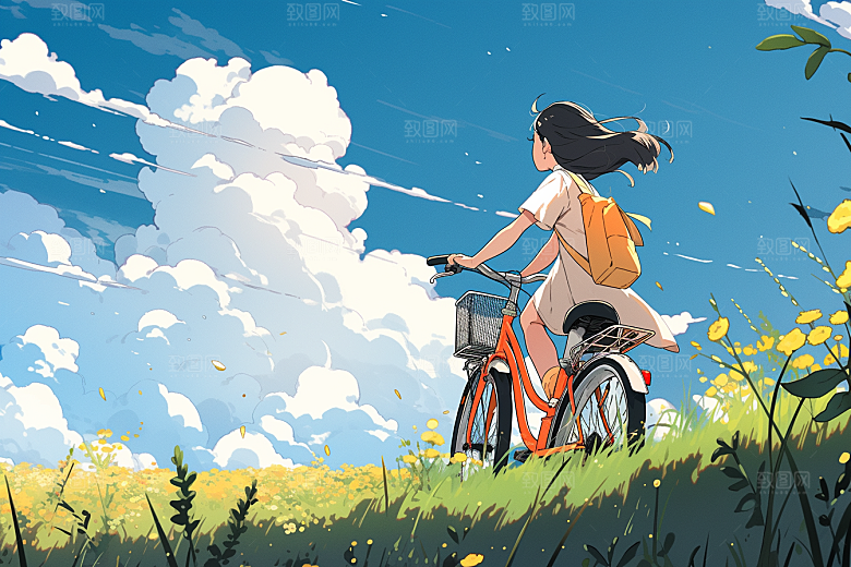 旅途中的风景旅游旅行插画