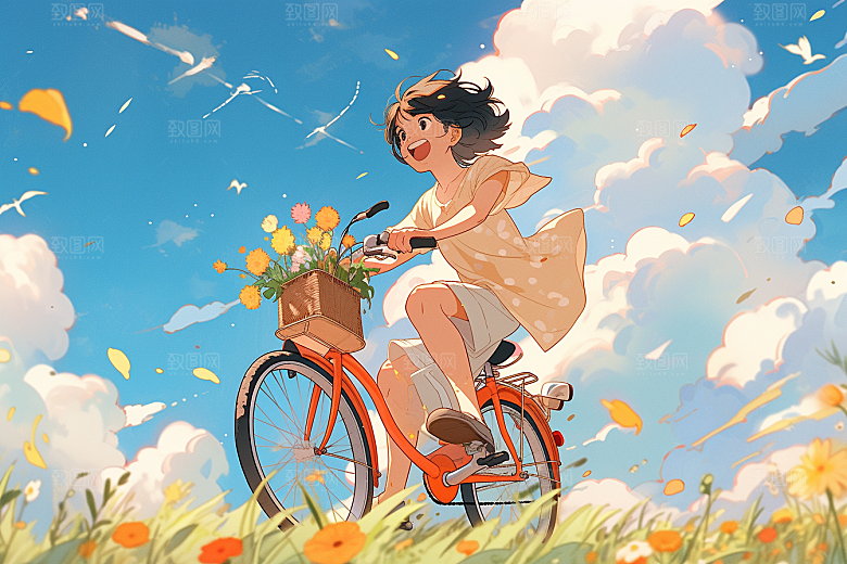 旅途中的风景旅游自然插画
