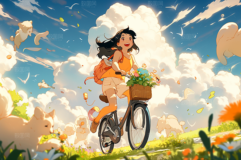旅途中的风景旅行户外插画