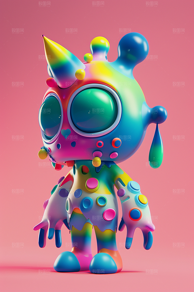 时尚潮玩3D玩偶模型
