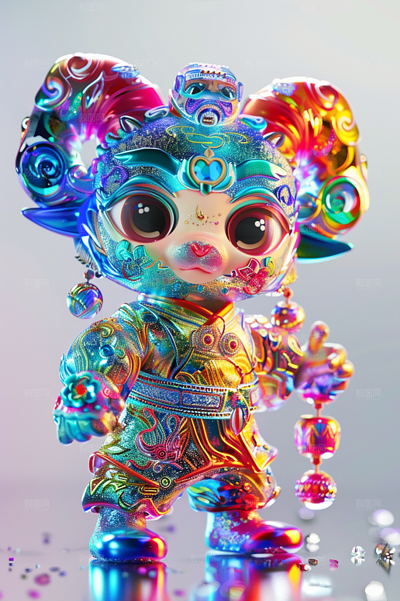 时尚潮玩玩偶3D模型