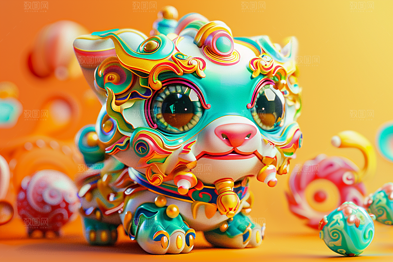 时尚潮玩3D盲盒模型