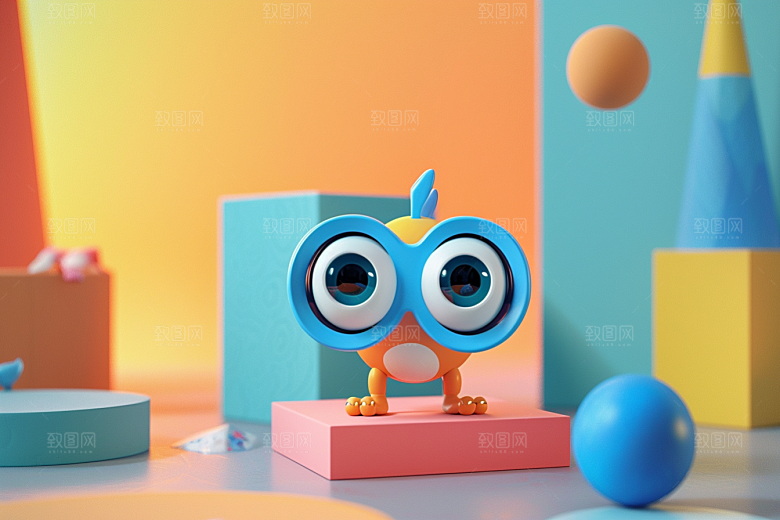IP形象彩色3D模型