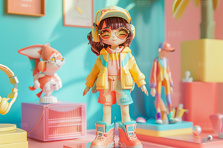 IP形象3D彩色模型