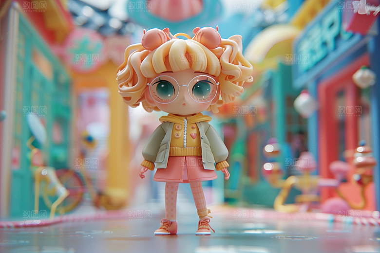 IP形象彩色3D模型