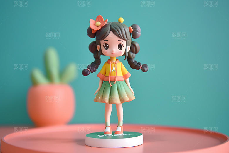 IP形象流行元素3D模型