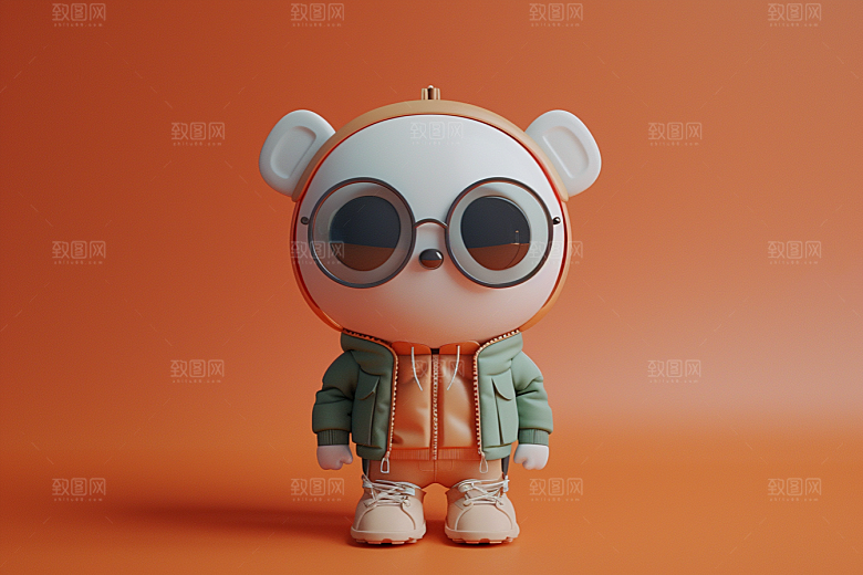 IP形象彩色3D模型