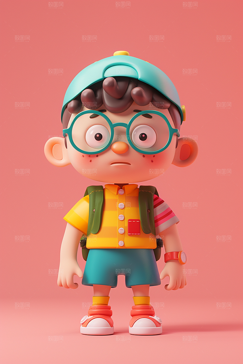 IP形象彩色3D模型