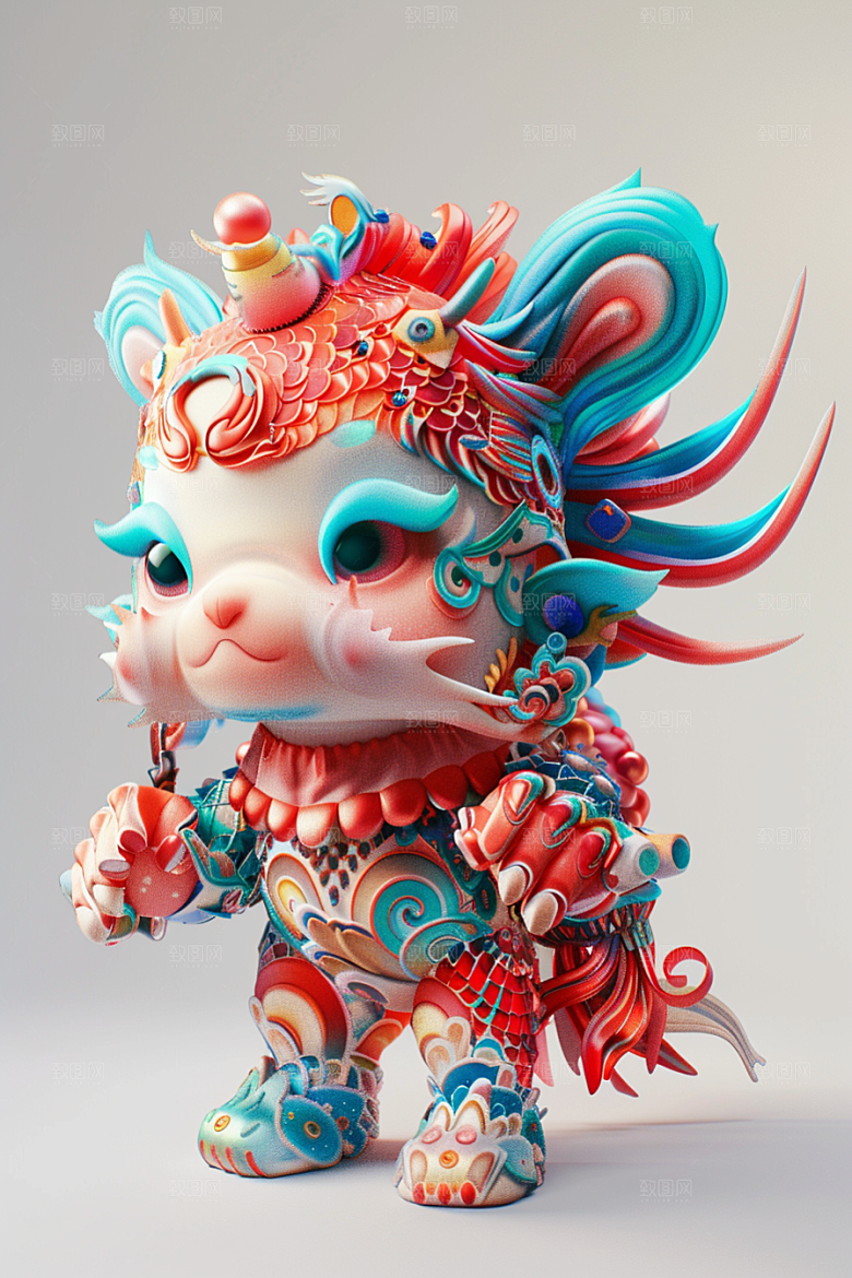 IP形象彩色3D模型