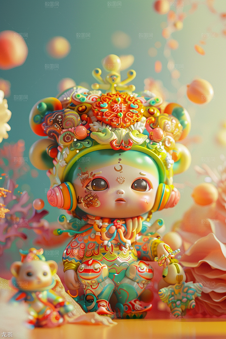 IP形象彩色C4D模型