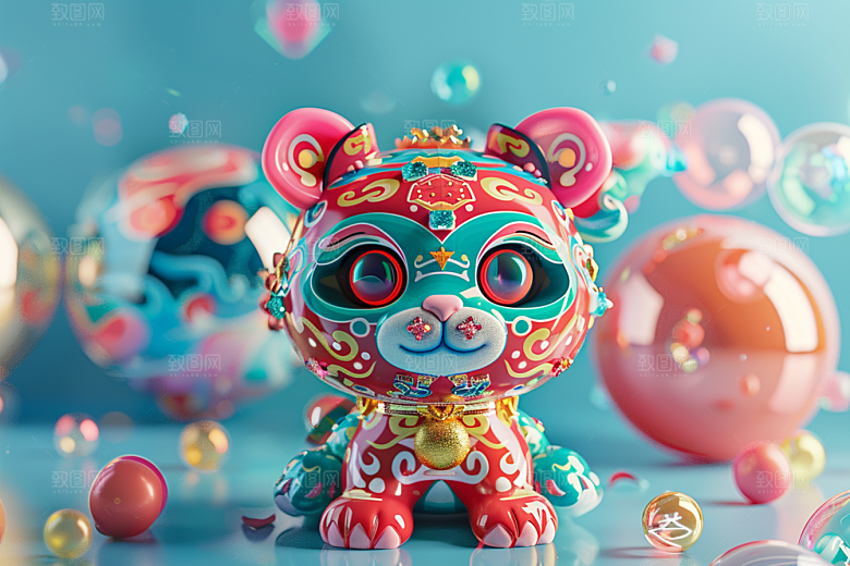 IP形象彩色C4D模型