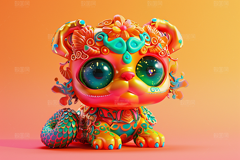 IP形象流行元素3D模型
