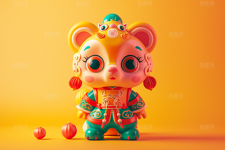 IP形象玩偶渲染模型