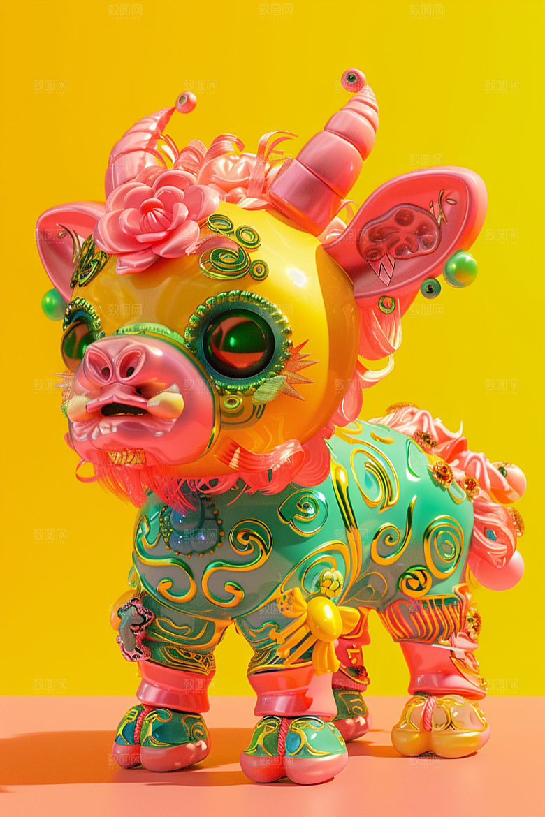 IP形象彩色3D模型