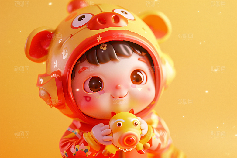 IP形象高清玩偶模型