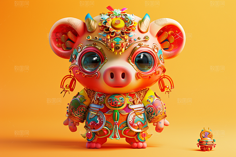 IP形象彩色C4D模型