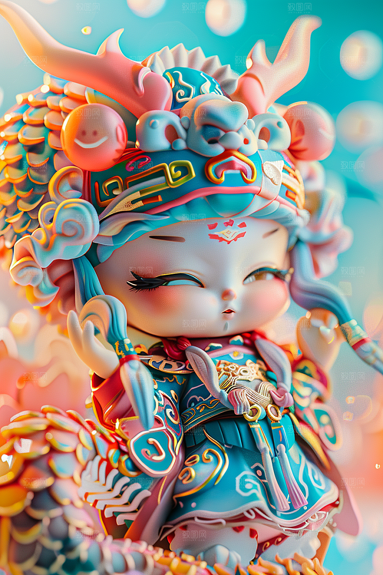 IP形象虚拟彩色模型