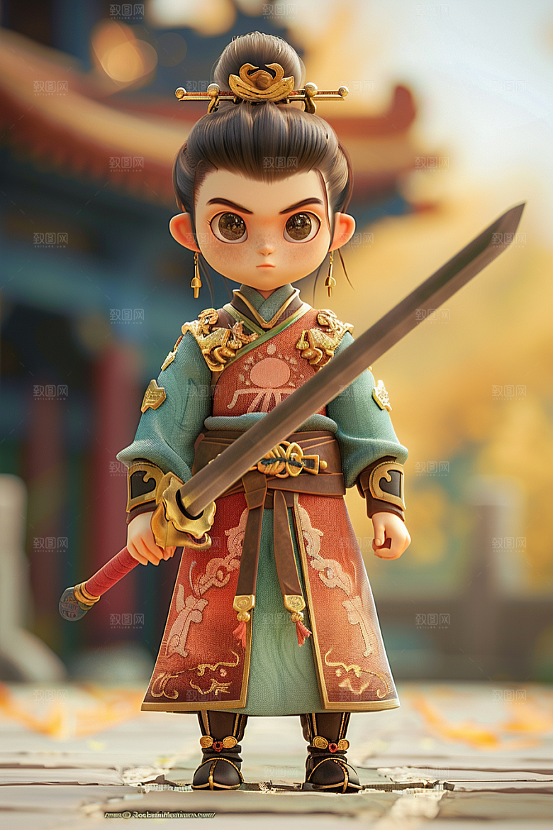 IP形象彩色渲染模型
