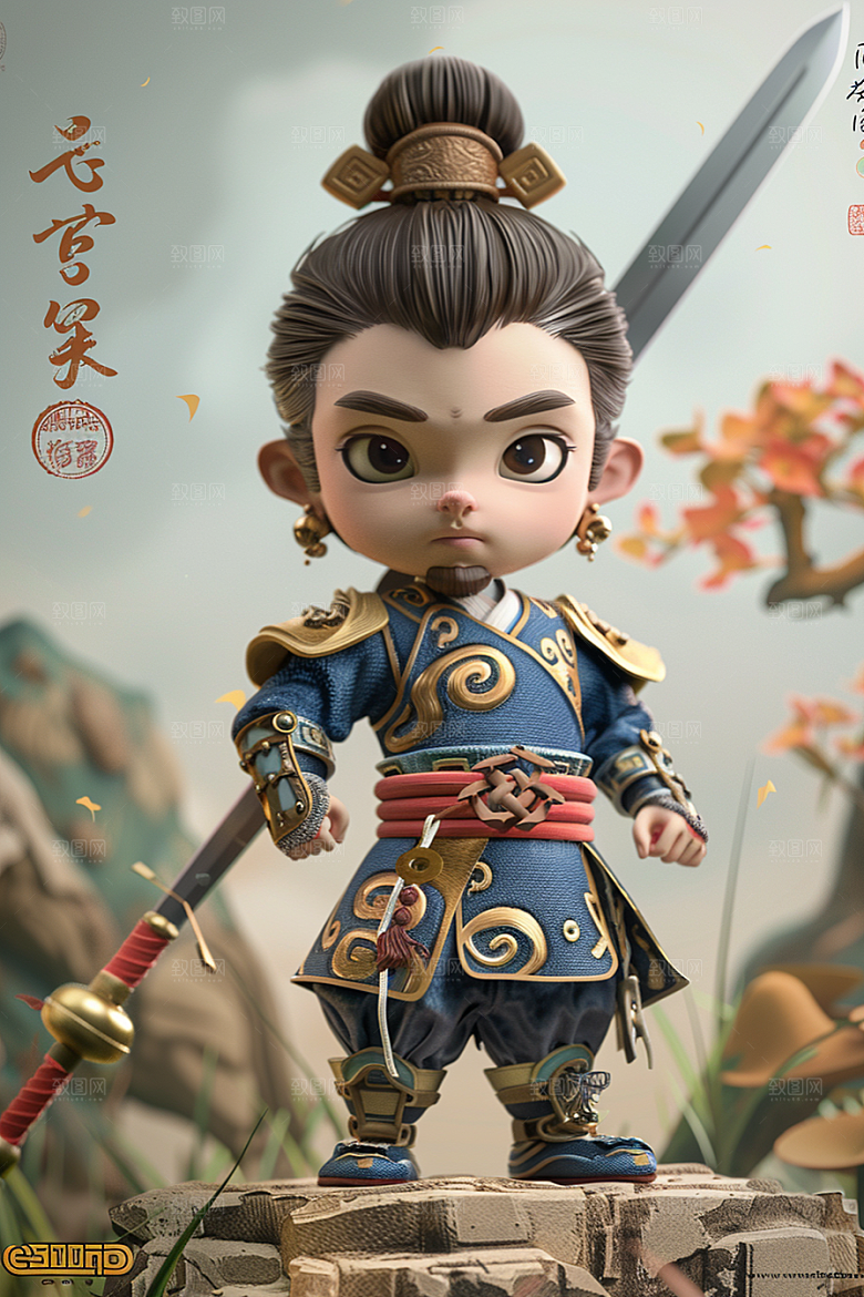 IP形象彩色3D模型
