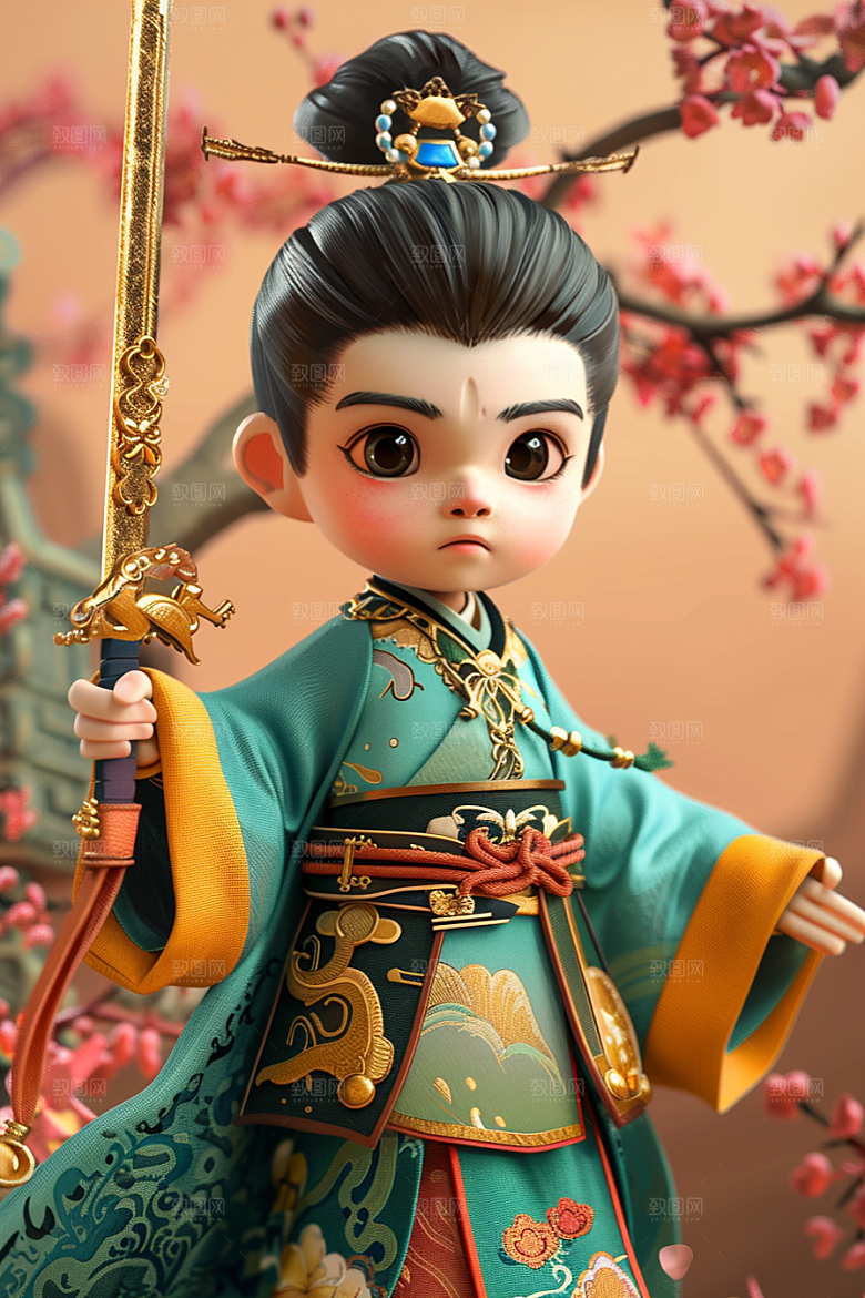 IP形象彩色3D模型