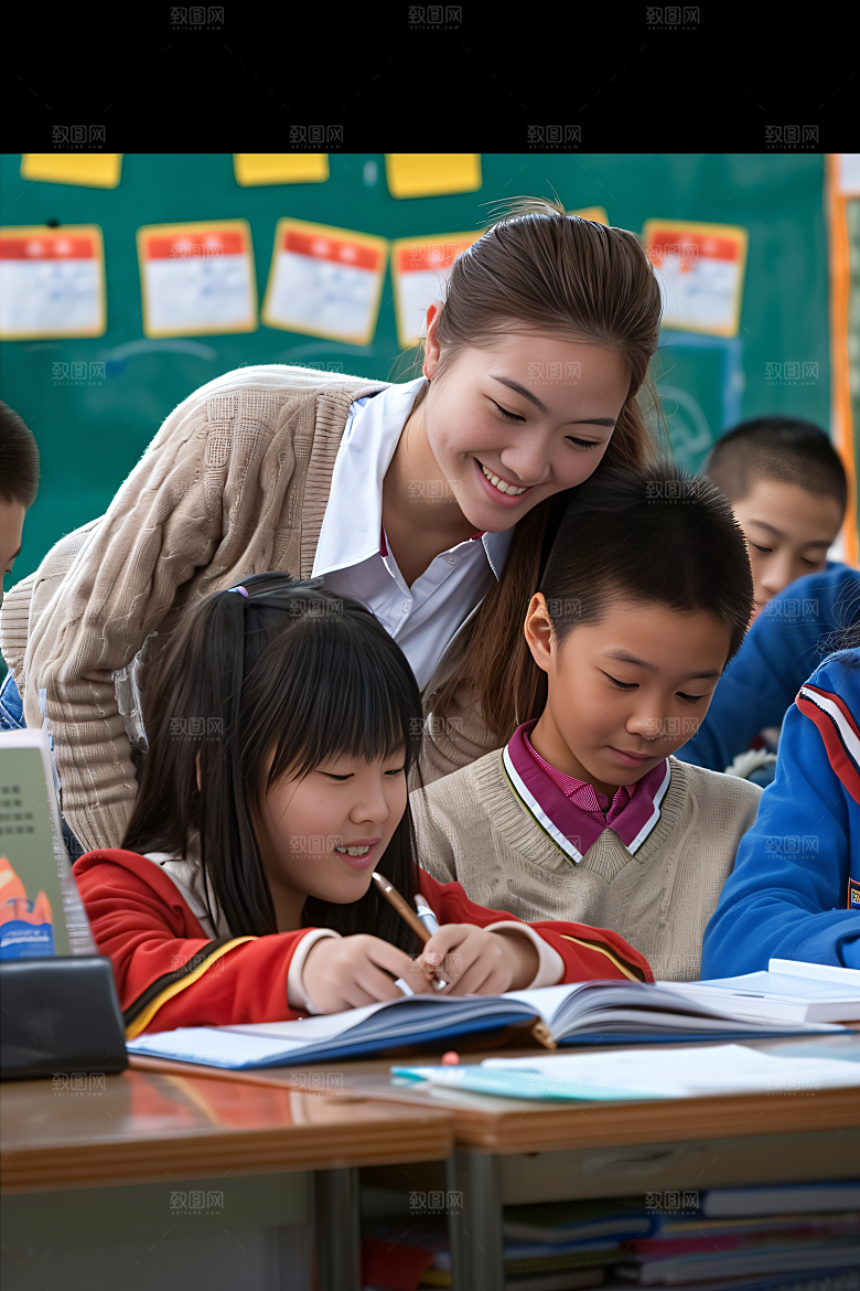 家教老师学生教学摄影图