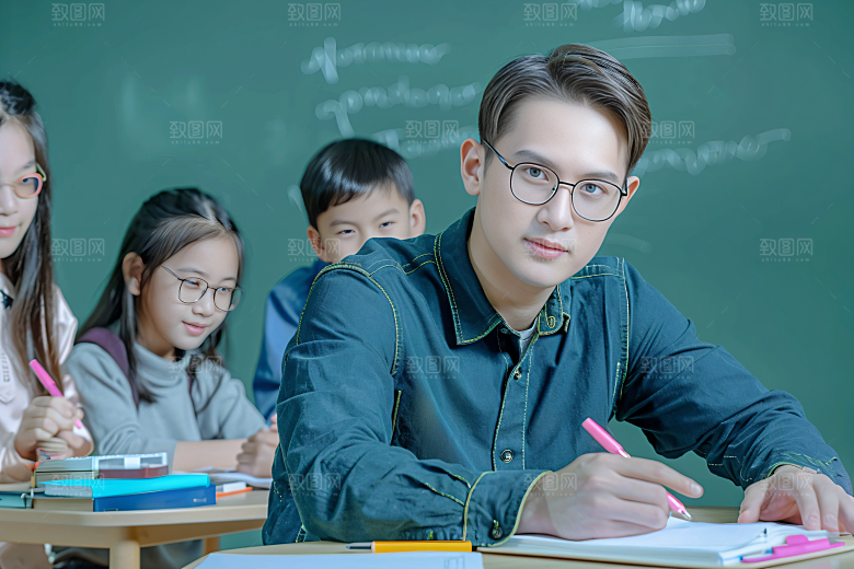 家教老师学生家庭教师摄影图