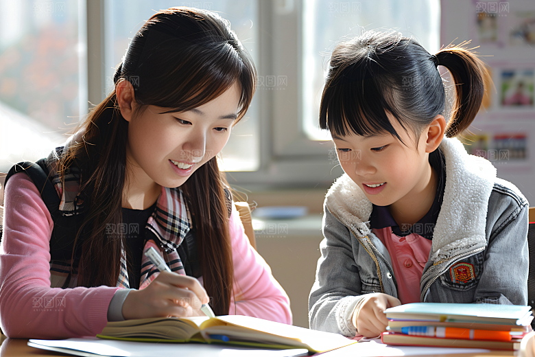 家教老师学生教学摄影图