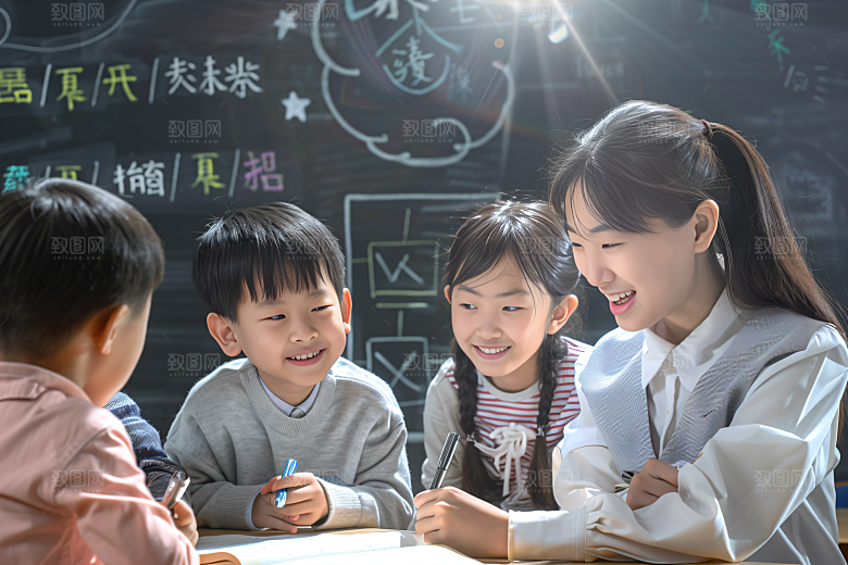 家教老师学生生活摄影图