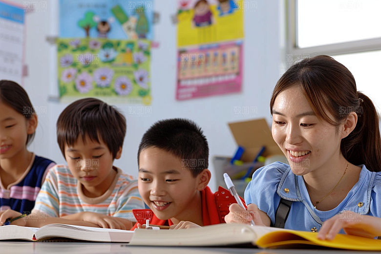 课外班补习学生学习摄影图