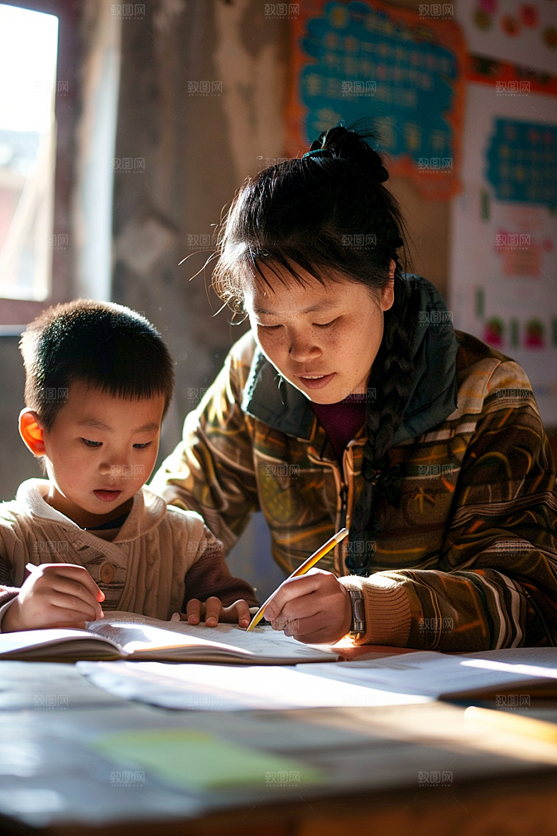 课外班补习学习辅导摄影图