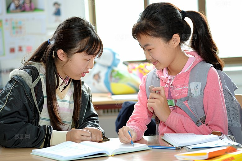 课外班补习学生老师摄影图
