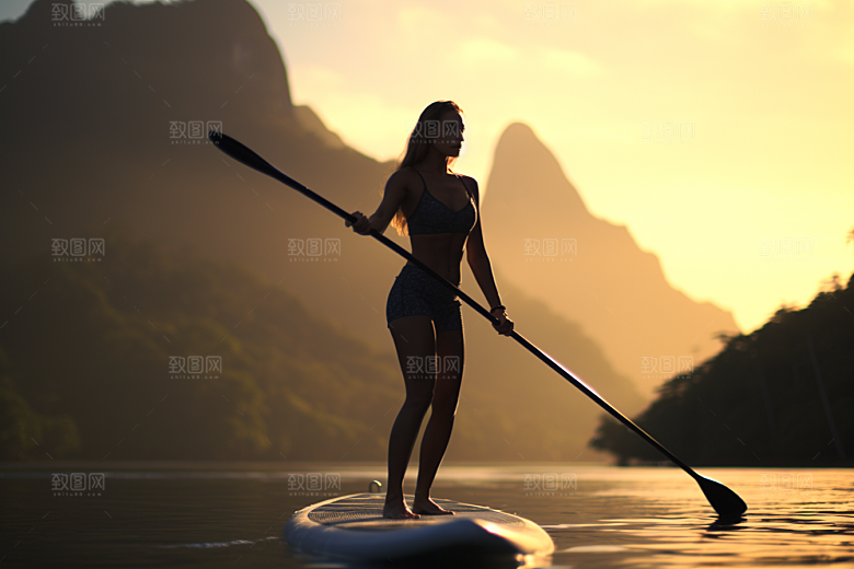 浆板运动高清水上运动摄影图