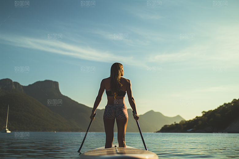 浆板运动自然健身摄影图