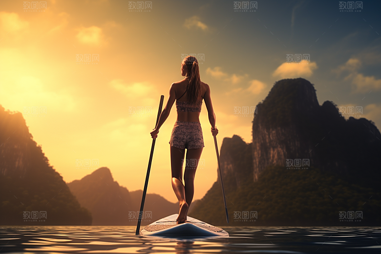 浆板运动健康野外摄影图