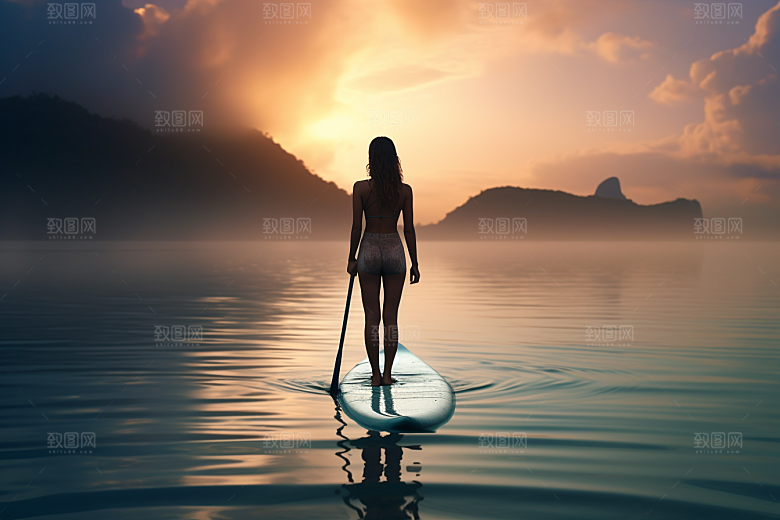 浆板运动自然健身摄影图